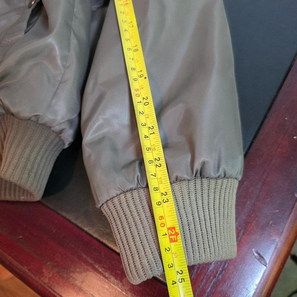 Vintage SEARS Work Leisure Men's Bomber Jacket Faux Fur Collar Aviator 70s Japan - Picture 8 of 10